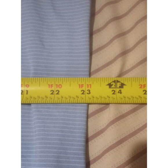 Peter Millar Polo Shirt Mens Large Blue Striped Summer Comfort Stretch 1922 Logo - Picture 13 of 14